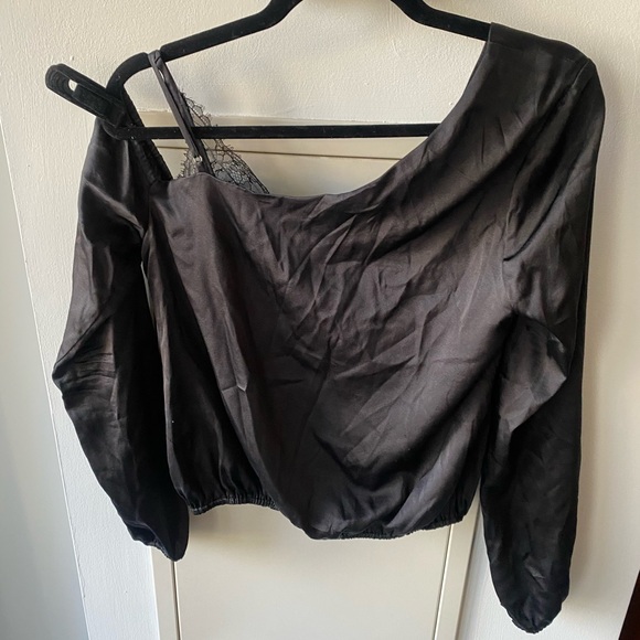 Cami NYC off shoulder silk top - Picture 3 of 5